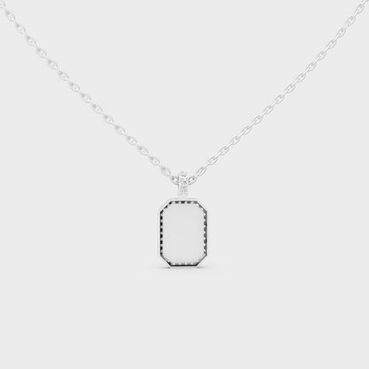 Premium Hypoallergenic 950 Platinum "N" Alphabet Lab Grown Diamond Pendant