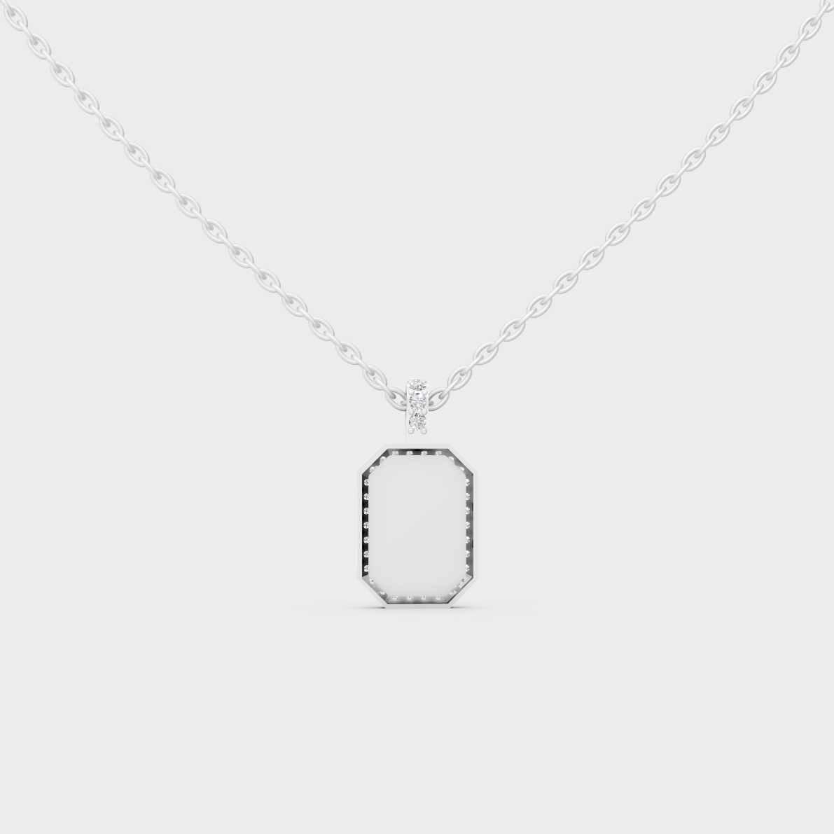 Premium Hypoallergenic 950 Platinum "P" Alphabet Lab Grown Diamond Pendant