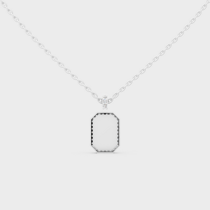 Premium Hypoallergenic 950 Platinum "P" Alphabet Lab Grown Diamond Pendant