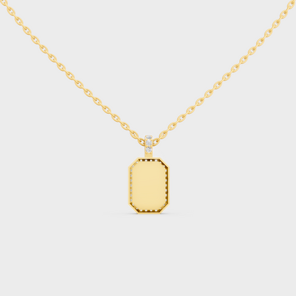 Minimalist Capital Letter Q Lab Diamond Medallion in Solid 9K Yellow Gold