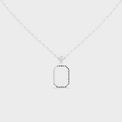 Precious Platinum Letter Q Sustainable Diamond Charm with Precision Set Stones