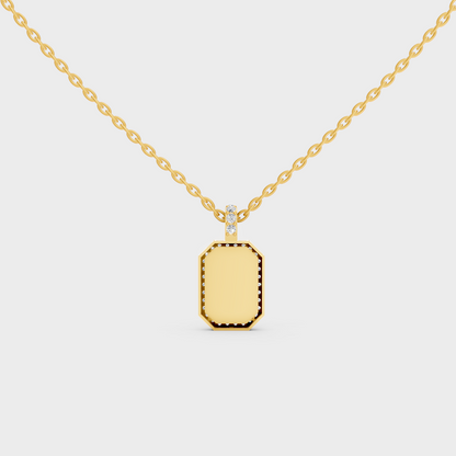Minimalist Capital Letter S Lab Diamond Medallion in Solid 9K Yellow Gold