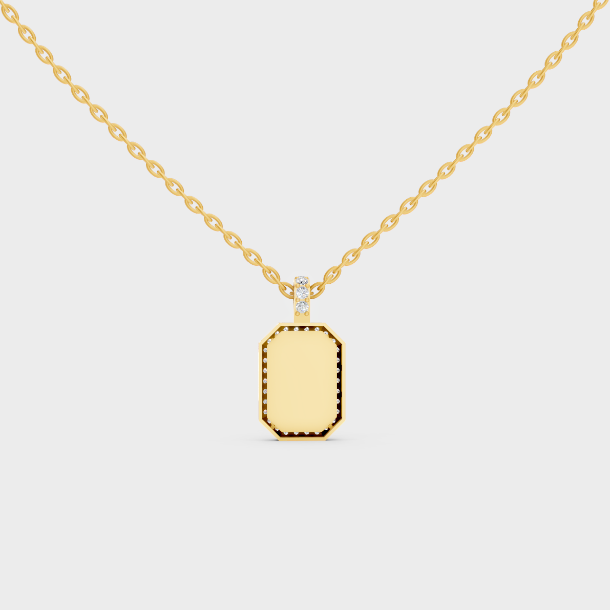 Minimalist Capital Letter T Lab Diamond Medallion in Solid 9K Yellow Gold