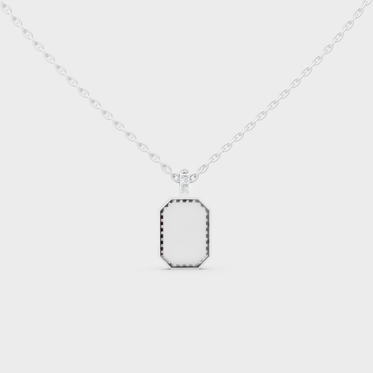 Precious Platinum Letter T Sustainable Diamond Charm with Precision Set Stones