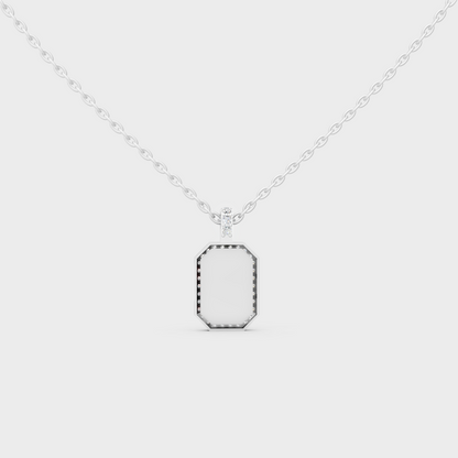 Precious Platinum Letter T Sustainable Diamond Charm with Precision Set Stones