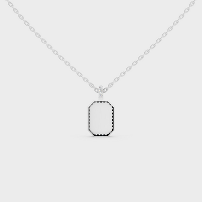 Premium Hypoallergenic 950 Platinum "W" Alphabet Lab Grown Diamond Pendant