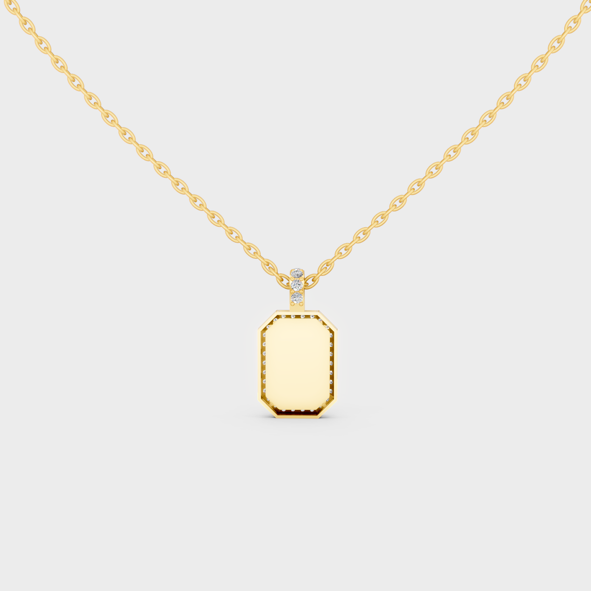 Minimalist Capital Letter X Lab Diamond Medallion in Solid 9K Yellow Gold