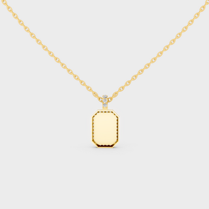 Minimalist Capital Letter X Lab Diamond Medallion in Solid 9K Yellow Gold