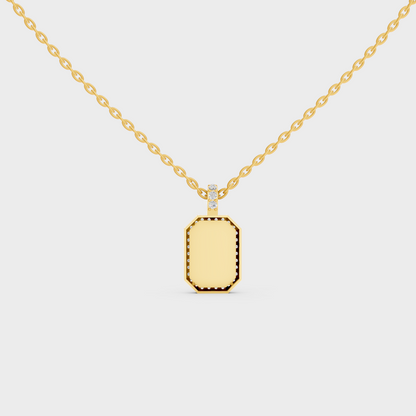 Minimalist Capital Letter Y Lab Diamond Medallion in Solid 9K Yellow Gold
