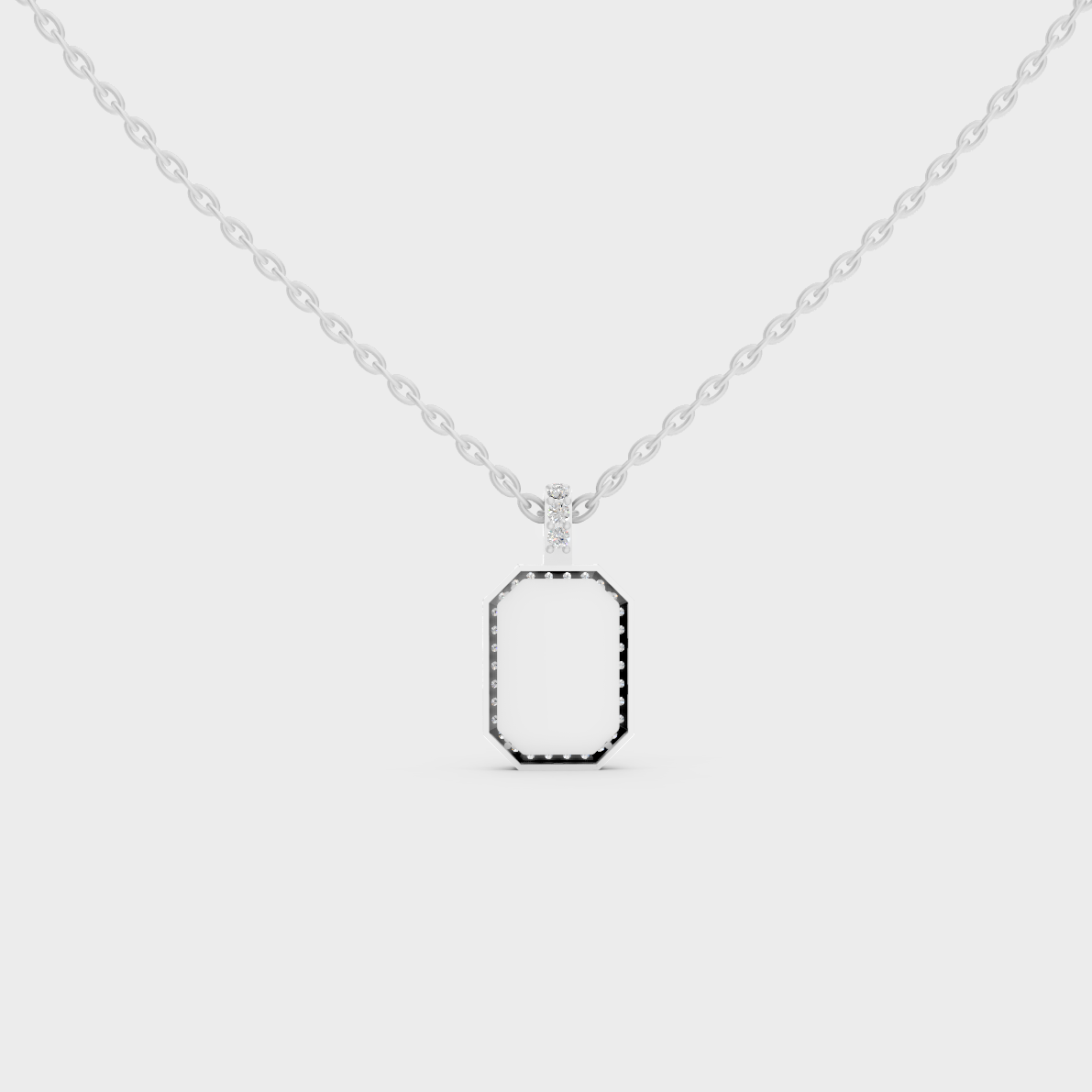 Sleek Modern "Y" Lab Diamond Initial Charm Crafted in Durable 9K White Gold