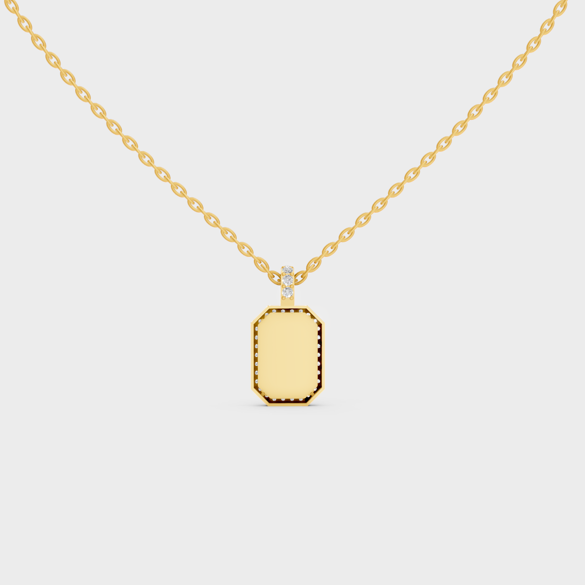 Minimalist Capital Letter Z Lab Diamond Medallion in Solid 9K Yellow Gold
