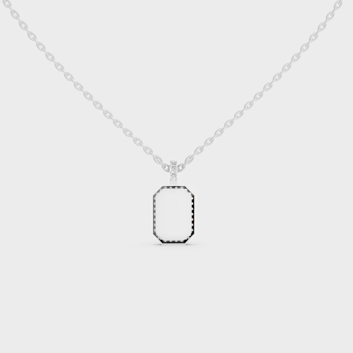 Precious Platinum Letter Z Sustainable Diamond Charm with Precision Set Stones