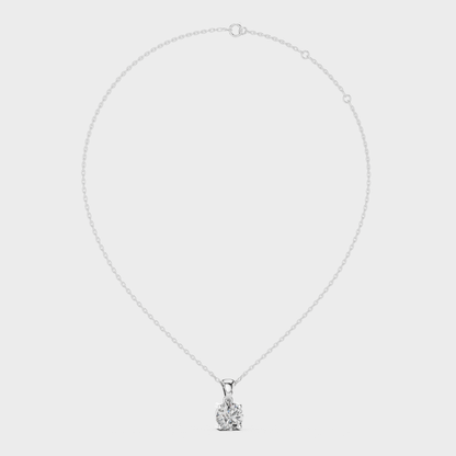 1 Carat Round Cut Lab-Grown Diamond Pendant with Chain In