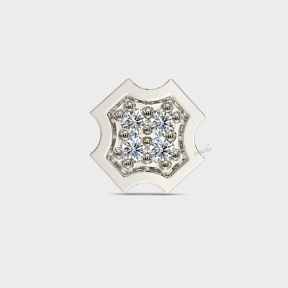 0.04 Ct Lab-Grown Round Diamond Men’s Stud In 14K Yellow Gold – GLI Certified