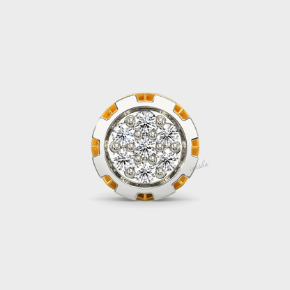 0.07 Ct Lab-Grown Round Diamond Men’s Stud In 14K Yellow Gold – GLI Certified