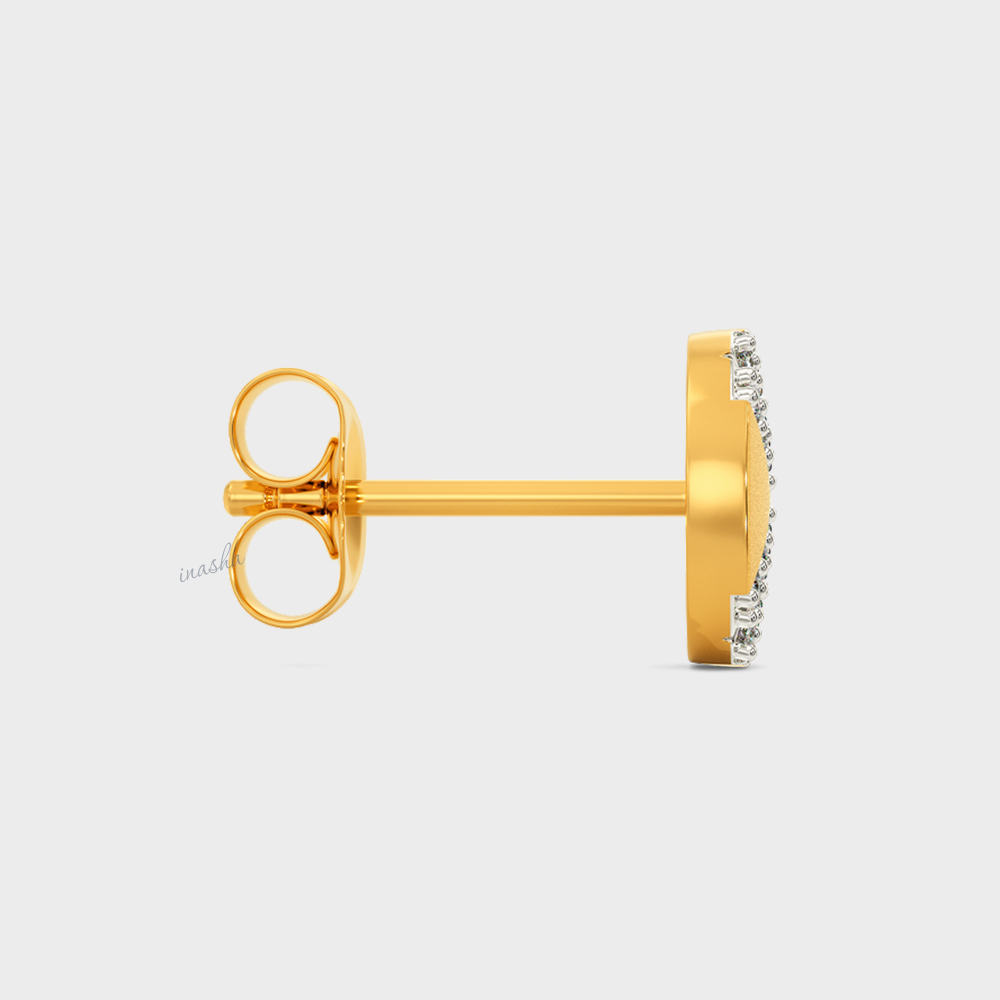 Luxury 0.08 Ct Lab-Grown Diamond Men’s Stud In 14K Yellow Gold