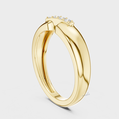 Men’s round cut lab grown diamond ring