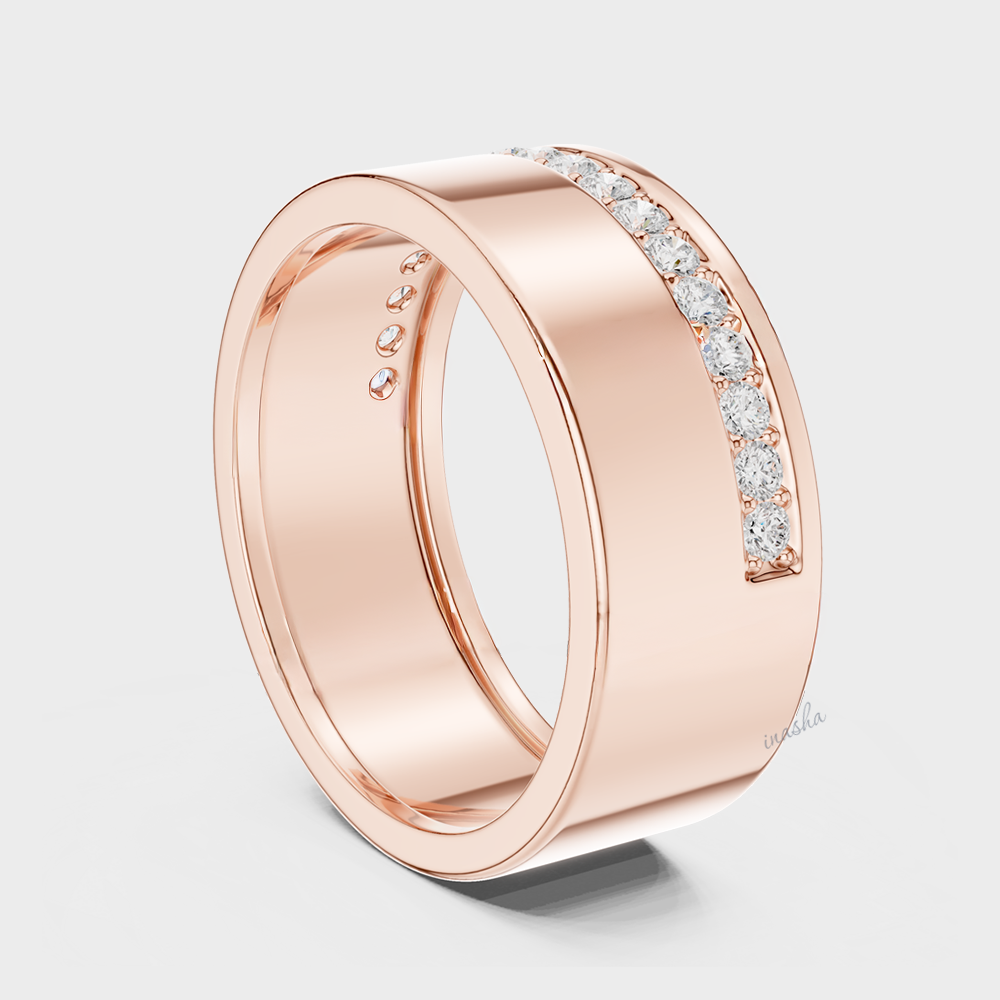 Luxury men’s round cut diamond ring