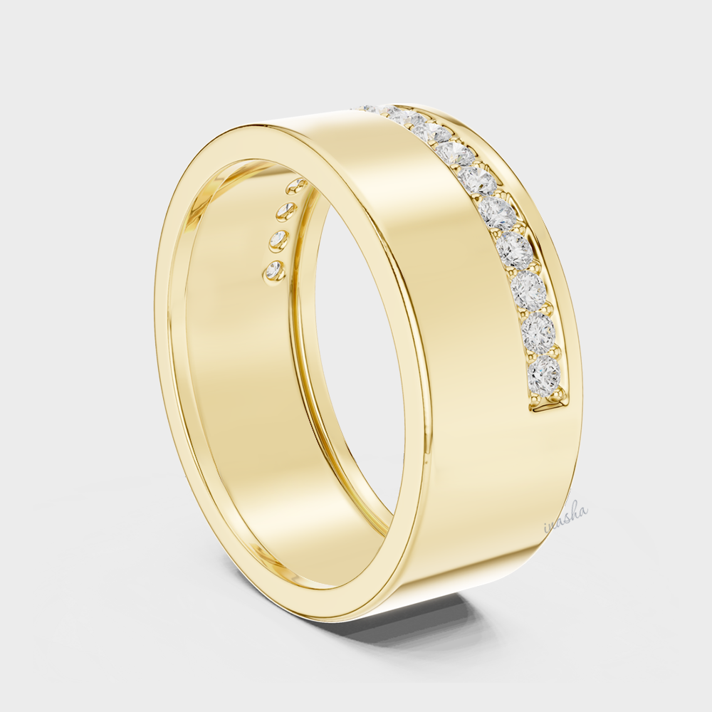 Men’s round cut lab grown diamond ring