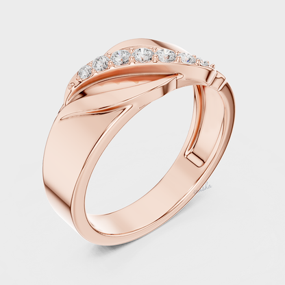 Modern men’s lab grown diamond ring