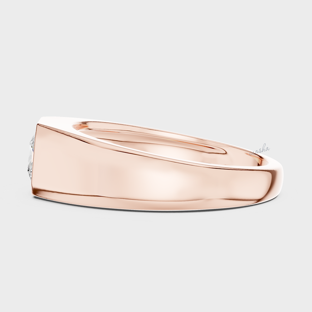 Luxury men’s princess cut diamond ring