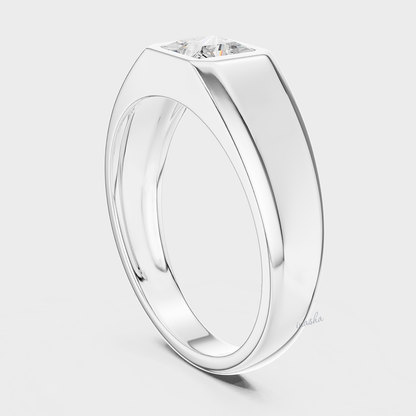 Men’s lab grown diamond ring in platinum