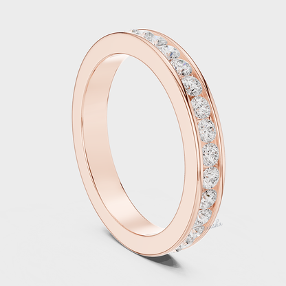 Modern men’s diamond wedding band