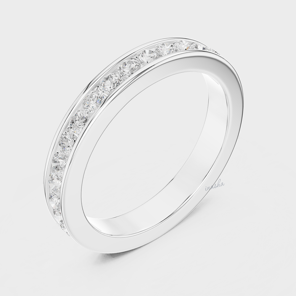 Luxury men’s diamond band close-up