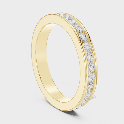 Men’s round cut lab grown diamond ring