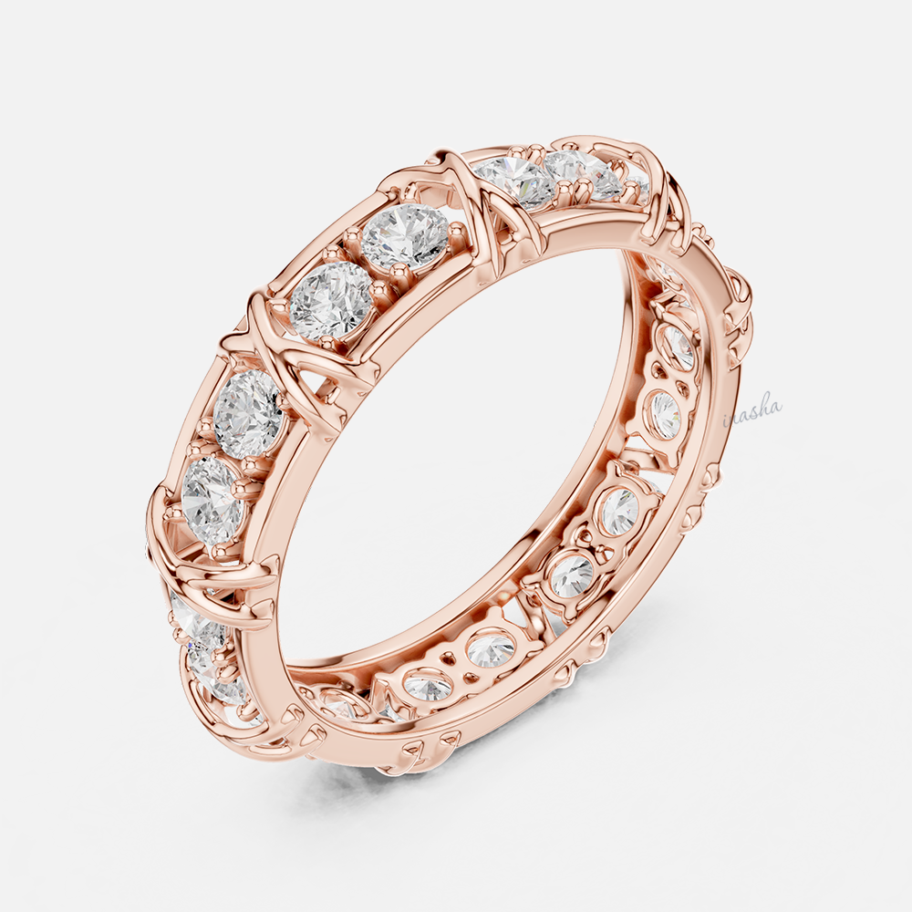 Round cut lab grown diamond men’s ring 9K 14K 18K rose gold