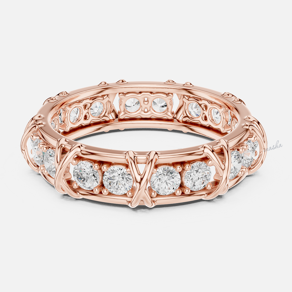 Premium lab grown diamond men’s band crafted in rose gold