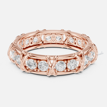 Premium lab grown diamond men’s band crafted in rose gold