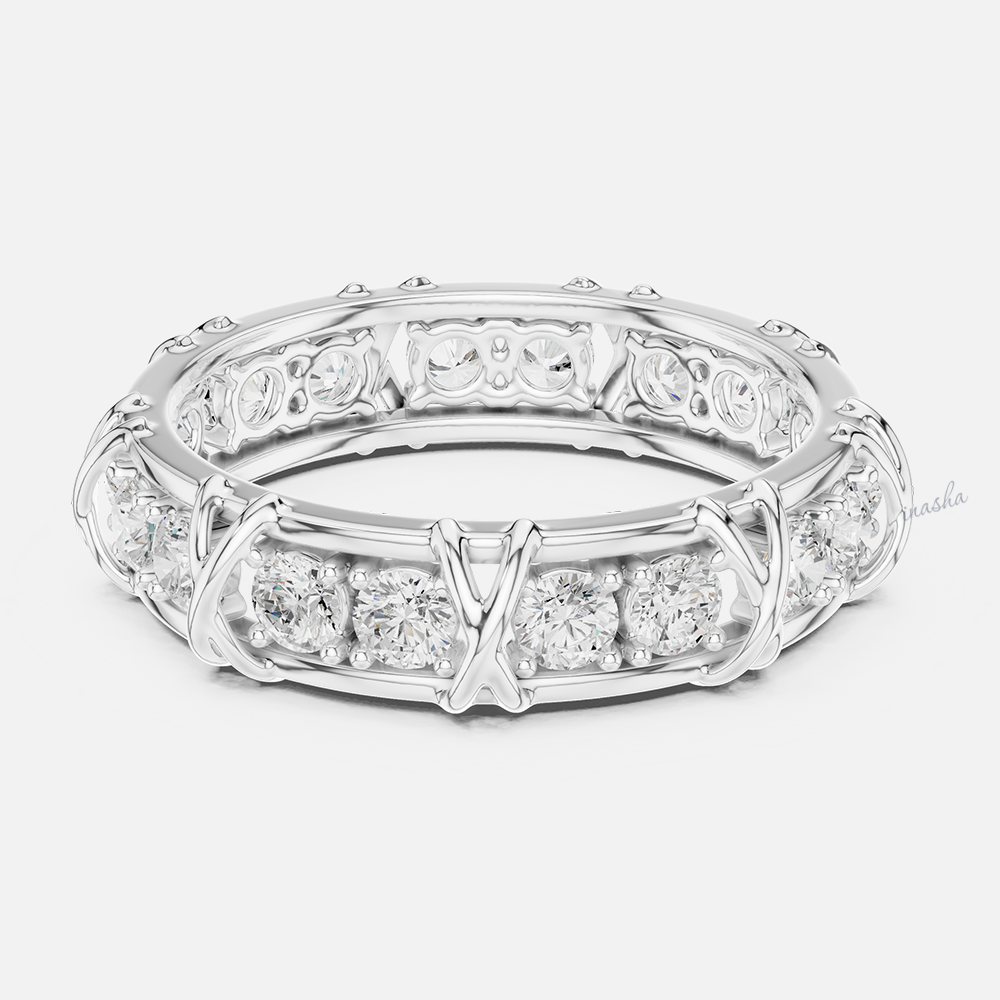 Elegant lab grown diamond men’s ring in white gold and platinum