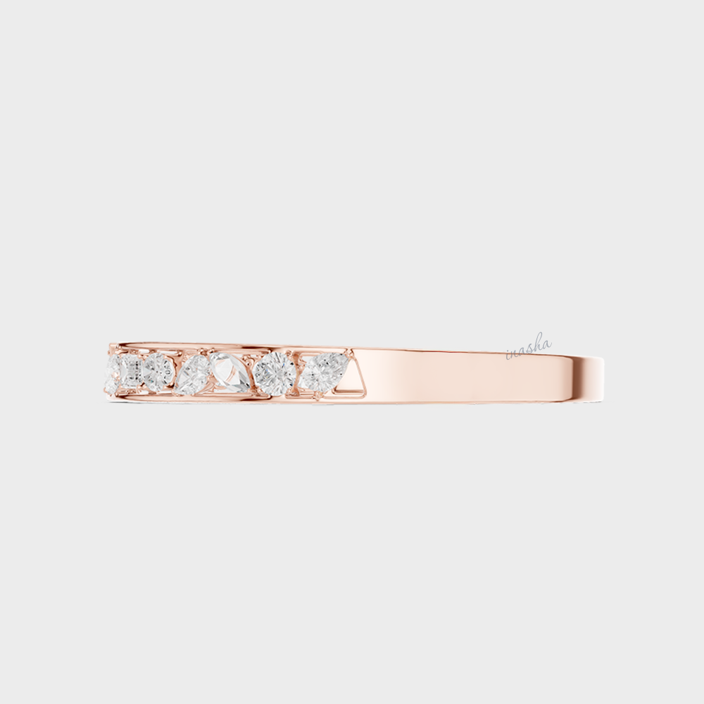 Multi-Shape Lab-Grown Diamond Kada Bracelet | 3.52 Ct | Pear, Marquise, Oval, Emerald | Hallmark Gold