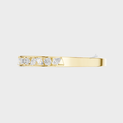 Multi-Shape Lab-Grown Diamond Kada Bracelet | 3.52 Ct | Pear, Marquise, Oval, Emerald | Hallmark Gold