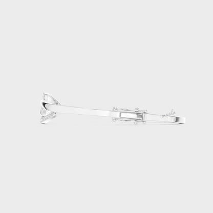 Round Cut Lab-Grown Diamond Kada Bracelet | 0.33 Ct | Certified | Hallmark Gold & Platinum