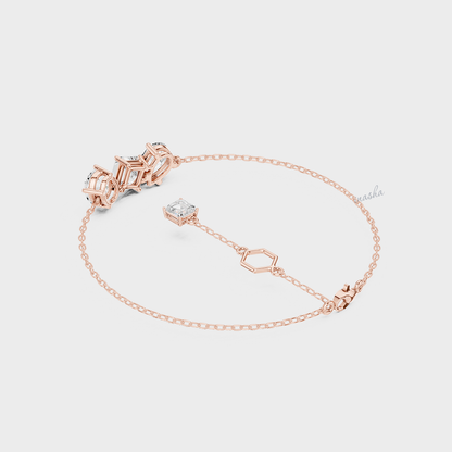 Multi-Shape Lab-Grown Diamond Bracelet | 3.61 Ct | Emerald, Oval, Pear & More | Hallmark Gold