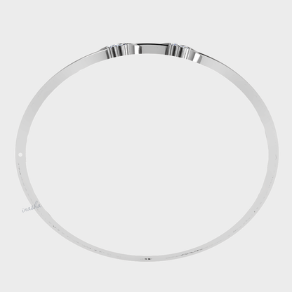 Round Cut  Lab-Grown Diamond Oval Bangle in