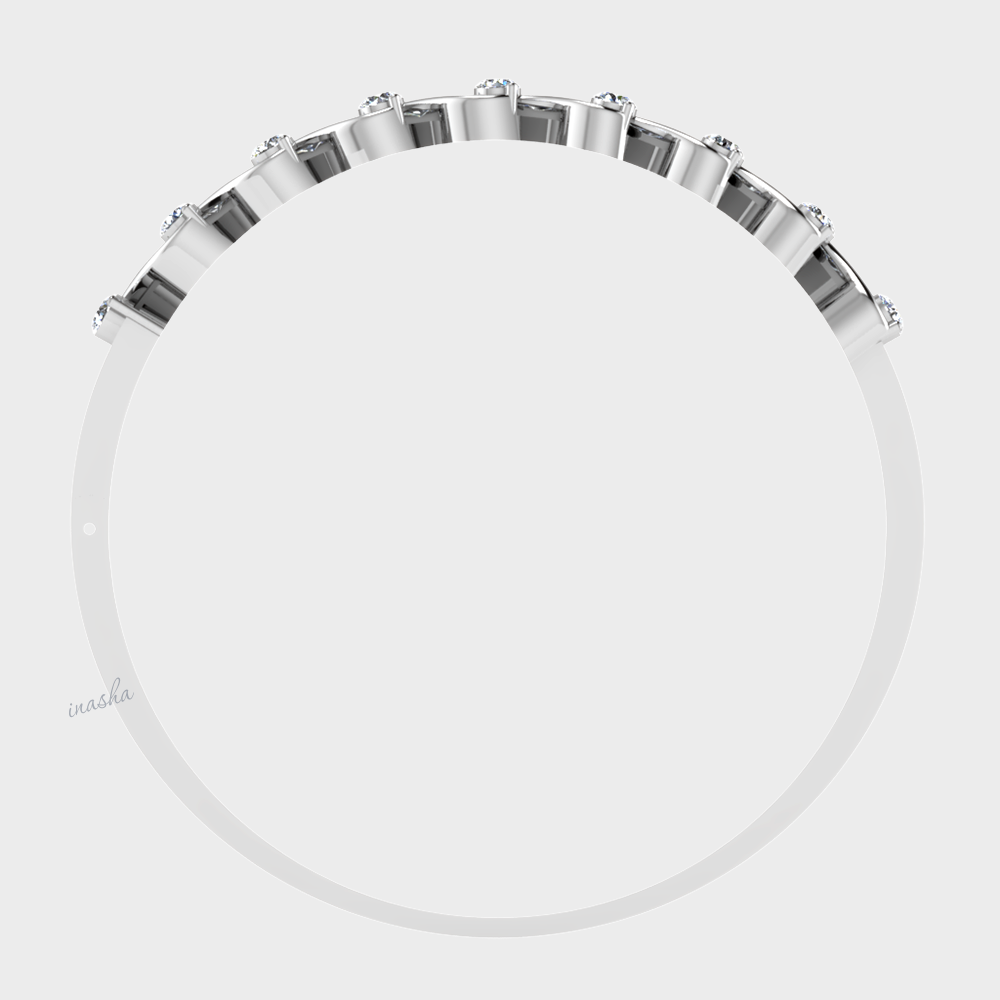 Premium lab grown diamond bangle in white gold