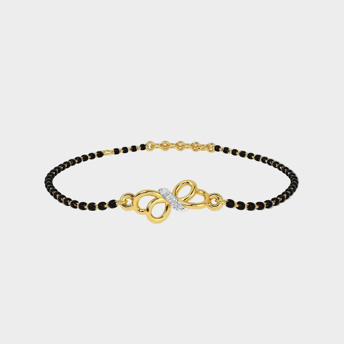 yellow gold Mangalsutra bracelet for a timeless and ethical bridal look