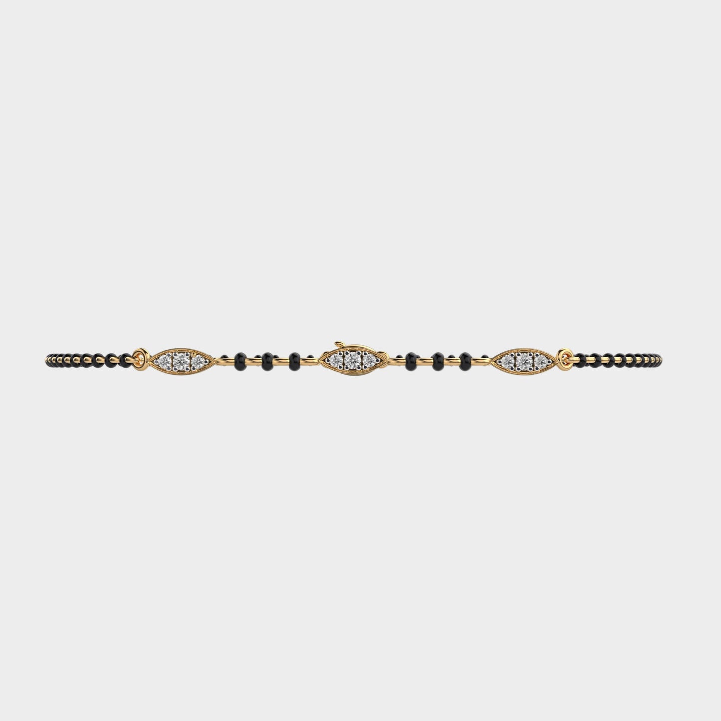Sustainable yellow gold diamond bracelet with Gli certified round-cut lab diamonds