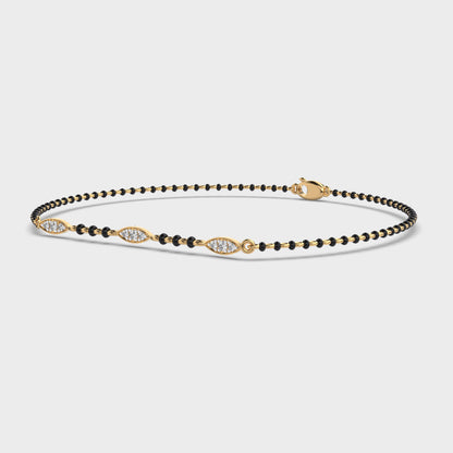 Hallmarked yellow gold diamond bracelet with premium round-cut lab stones