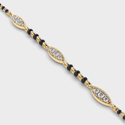 yellow gold Mangalsutra bracelet for a timeless and ethical bridal look