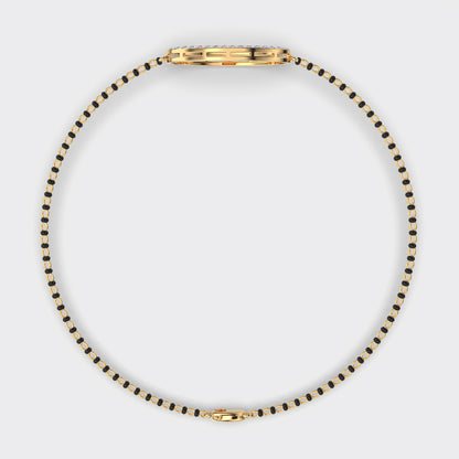Hallmarked yellow gold diamond bracelet with premium round-cut lab stones
