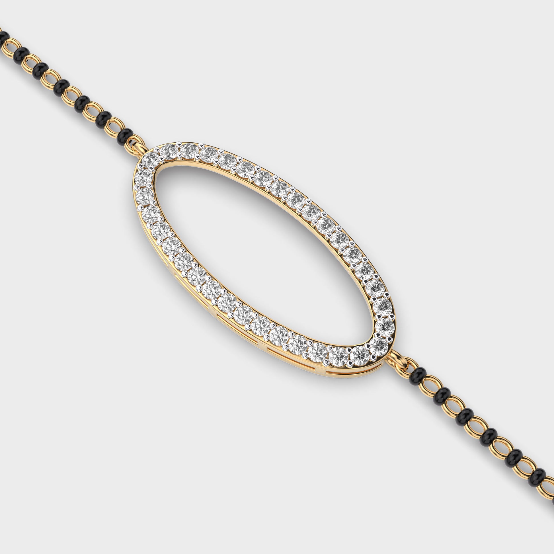 Sustainable yellow gold diamond bracelet with Gli-certified round-cut lab diamonds