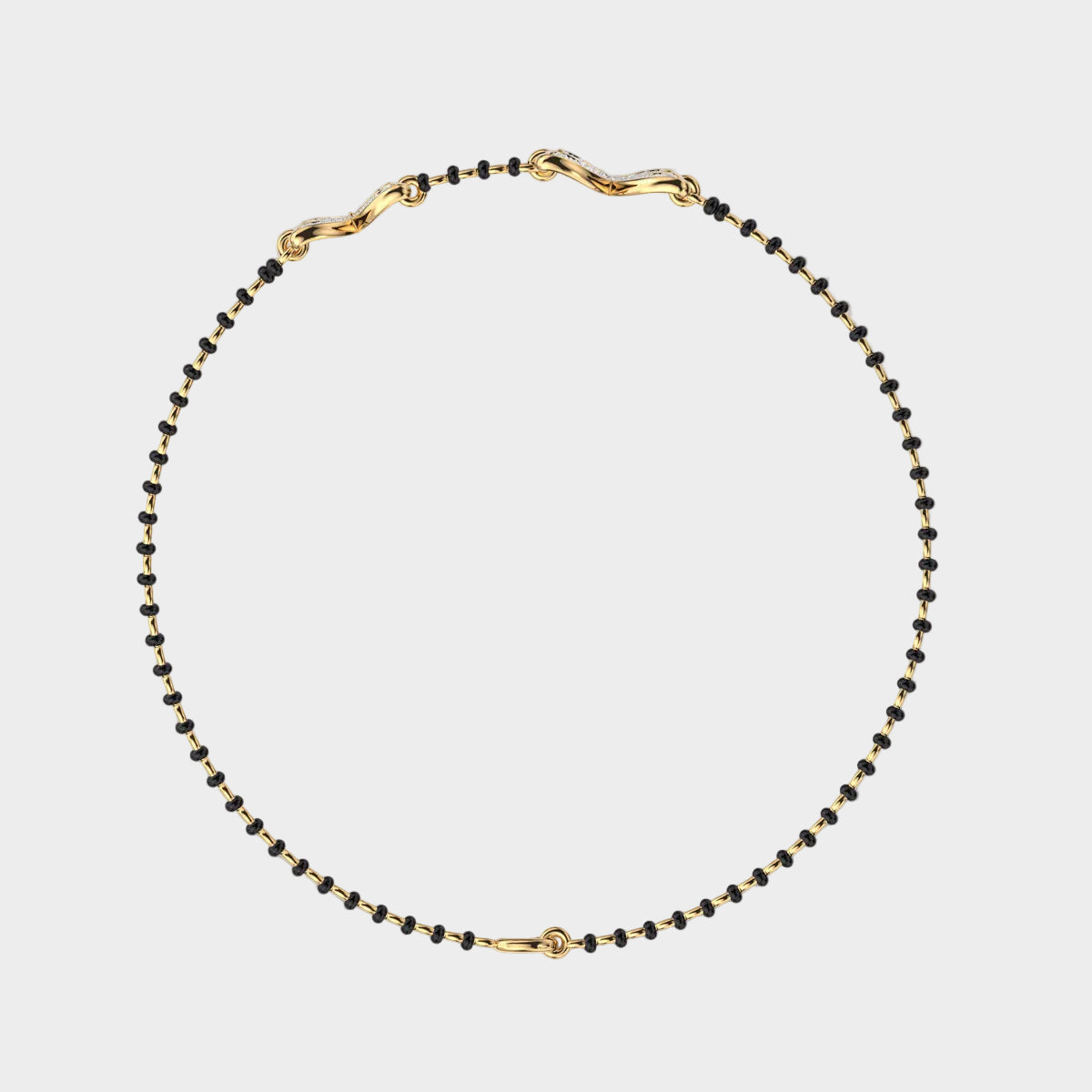 yellow gold Mangalsutra bracelet for a timeless and ethical bridal look.