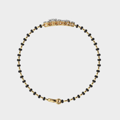 yellow gold Mangalsutra bracelet for a timeless and ethical bridal look