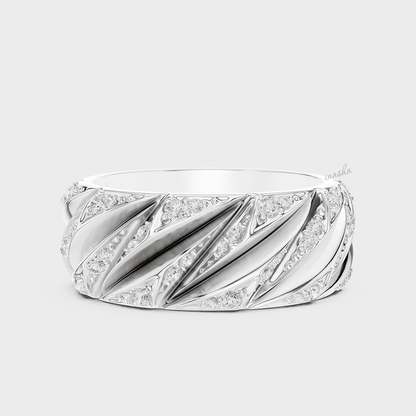 9K Gold Men’s Diamond Ring