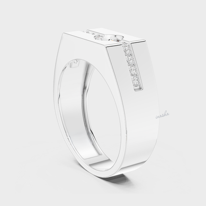 platinum lab grown diamond men’s ring