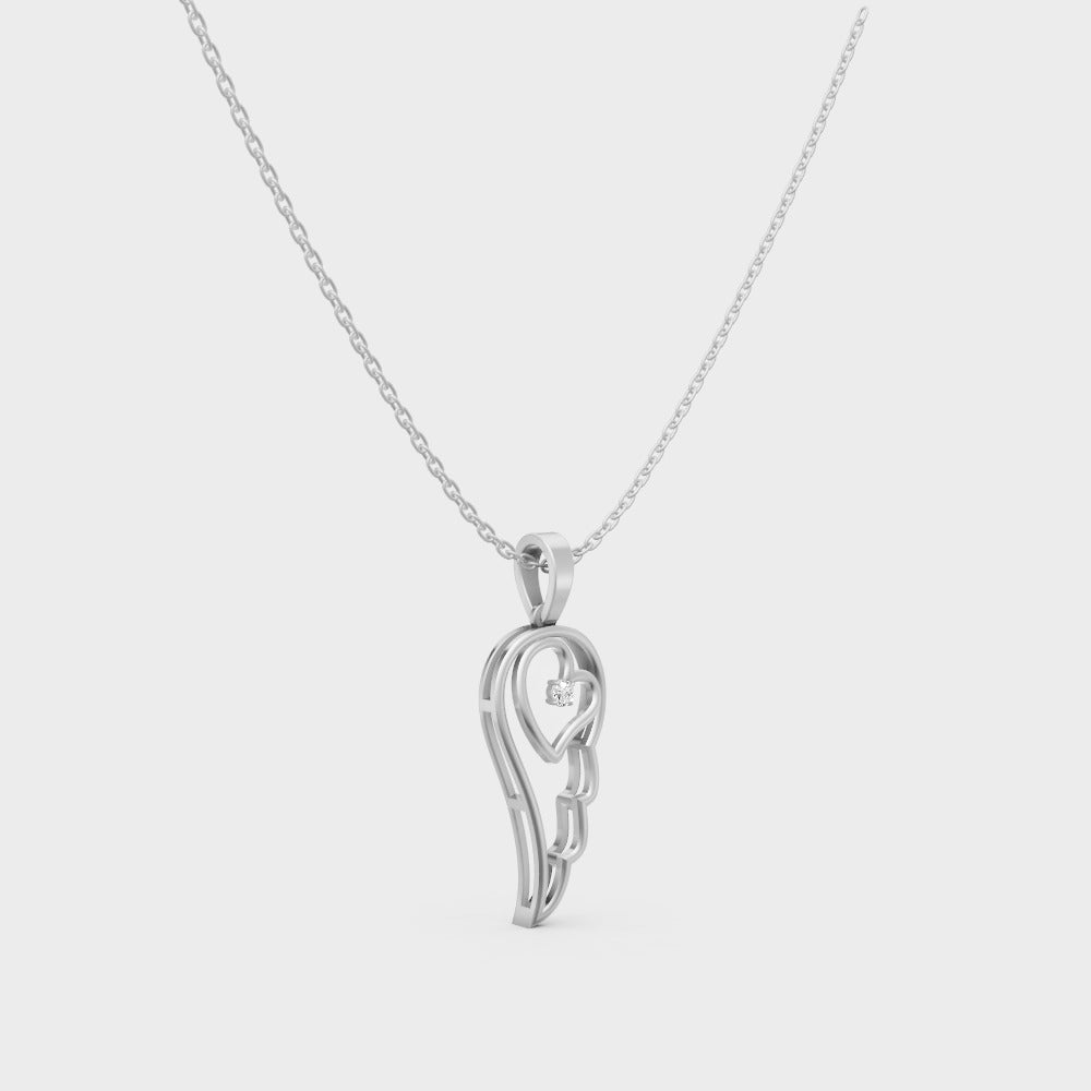 Certified Lab-Grown Diamond Pendant Necklace 0.045 Ct Platinum